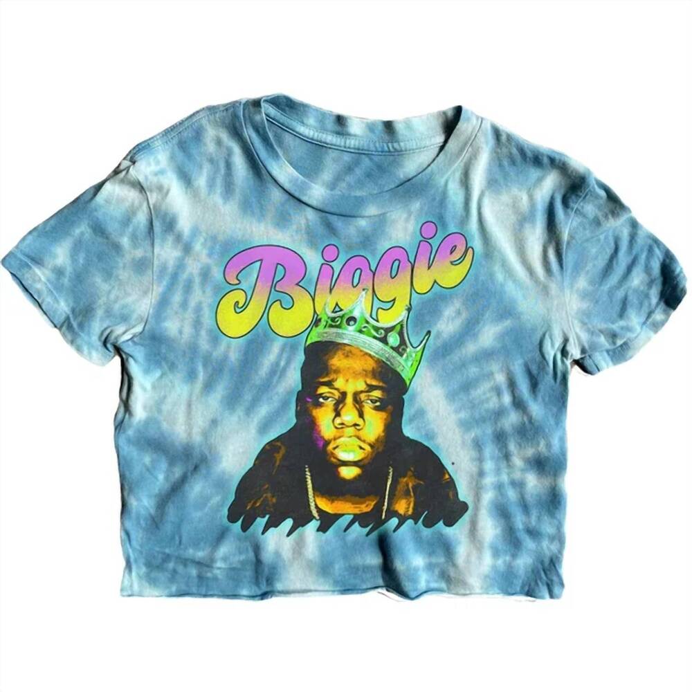 NEW ROWDY SPROUT kids' biggie not quite crop tee in blue